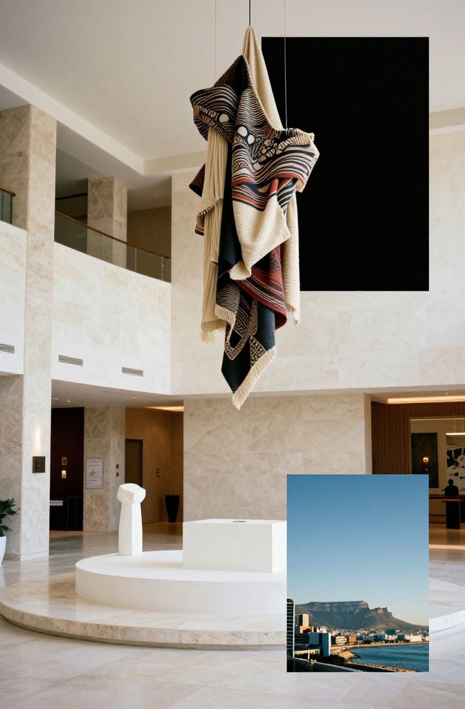 Turkish textile sculpture in a hotel lobby