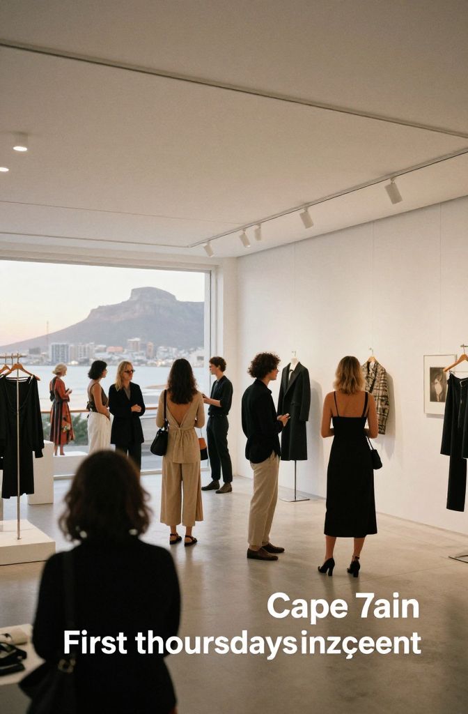 Guests viewing fashion and artwork in a gallery